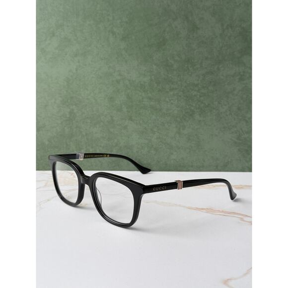 NEW Gucci GG1497O Black Square Unisex Eyeglasses Frames